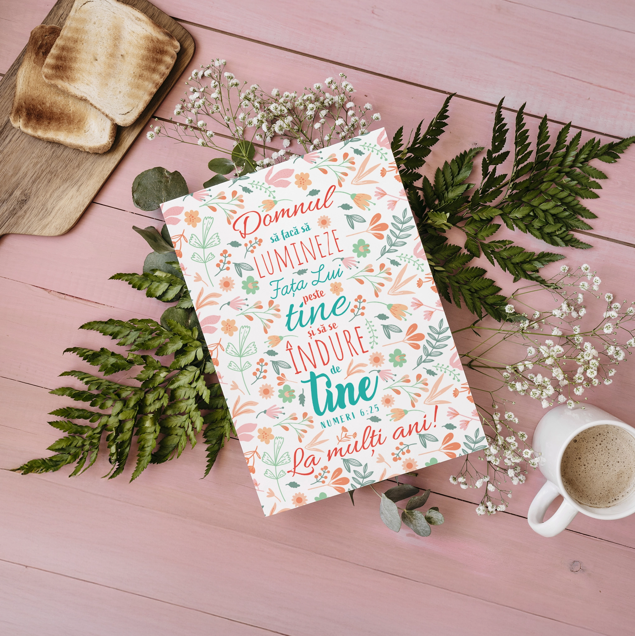 Felicitare La multi ani cu verset biblic, Numeri 6:25